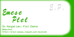 emese plel business card